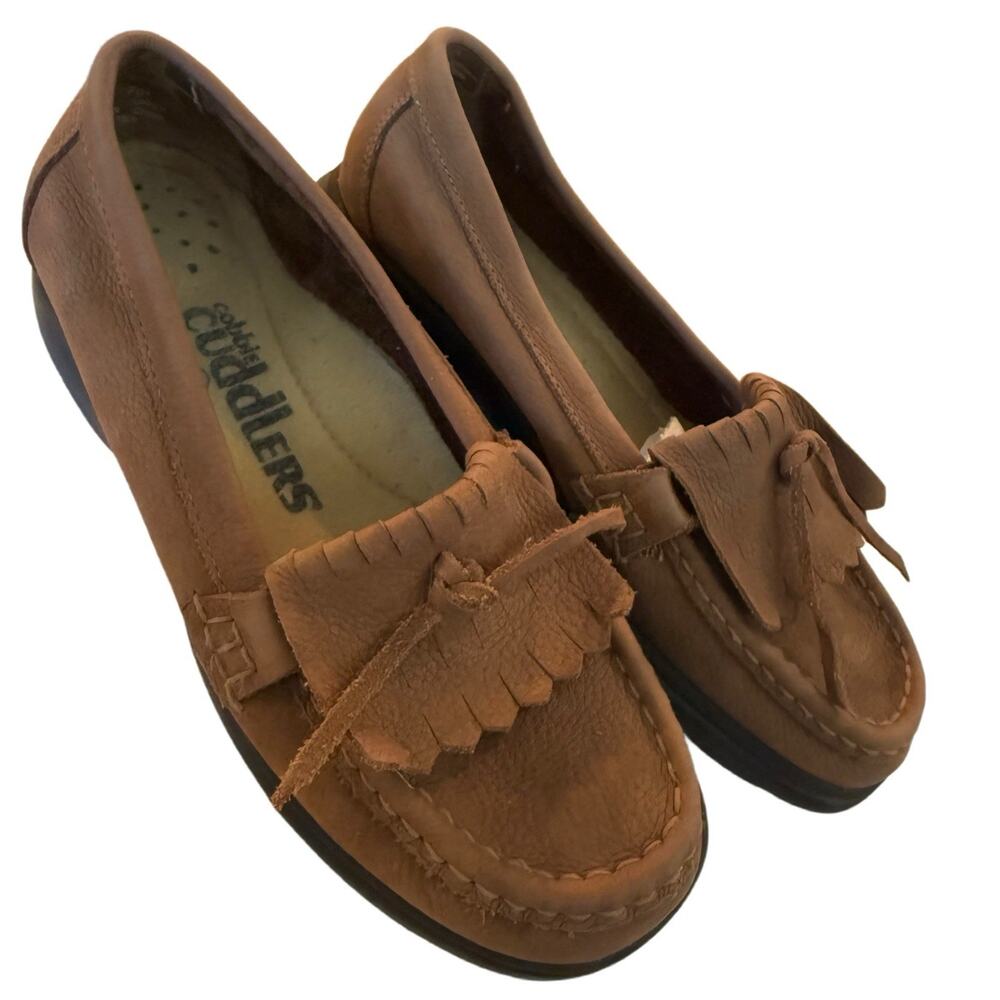 Y2K Cobbie Cuddlers Dark Brown‎ Suede Preppy Comfort Loafers Minimalist 5.5W